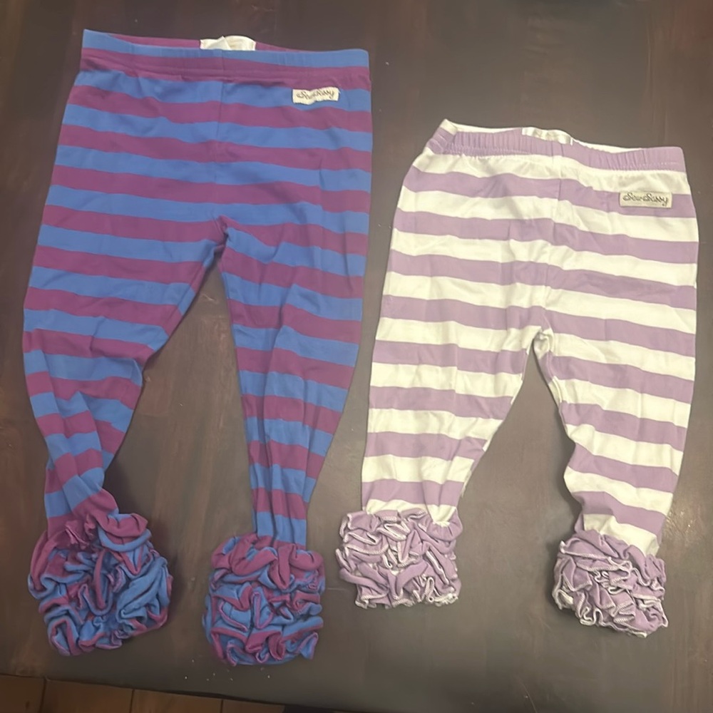 Lot of 2 sew sassy frilly pants. Size 4T